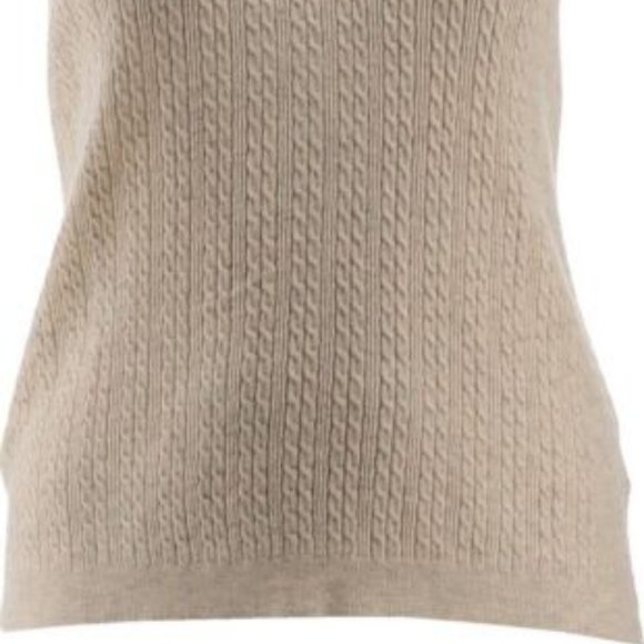 NWT MODERN SOUL COMFORT YARN CABLE KNIT SWEATER TANK OATMEAL HEATHER XXS - Picture 3 of 13